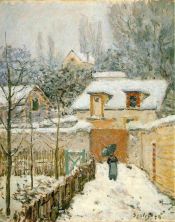 Haga click para ver la imagen ampliada snow at louveciennes - oil on canvas 46 x 56 - phillips collection washington dc.jpg